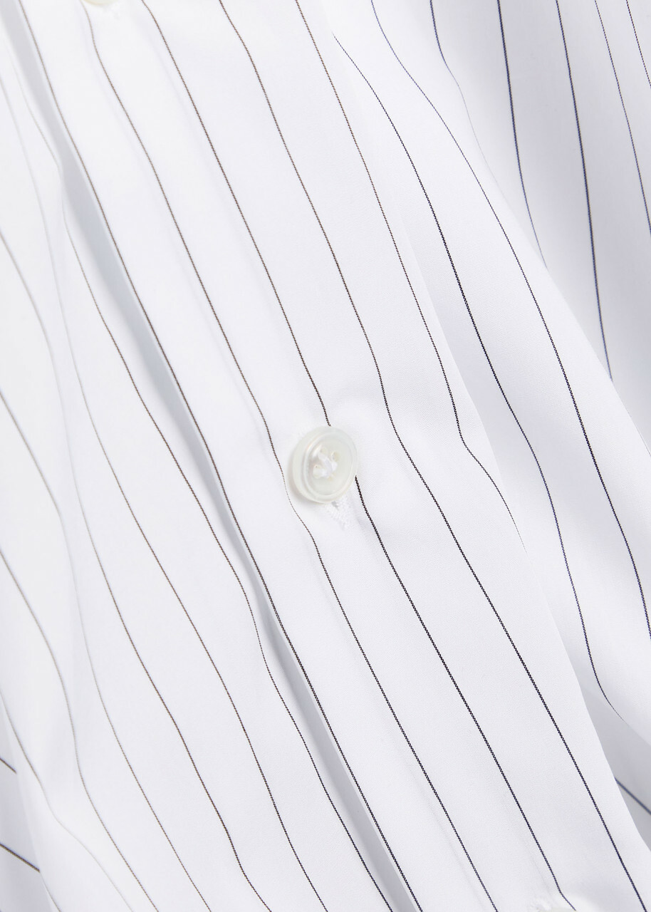 Lardini Striped Cotton Shirt White