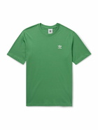 adidas Originals - Essentials Logo-Embroidered Cotton-Jersey T-Shirt - Green