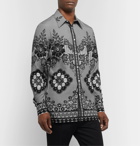 Alexander McQueen - Printed Silk Crepe de Chine Shirt - Gray