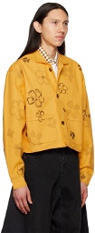 Connor McKnight Yellow Rorschach Floral Jacket