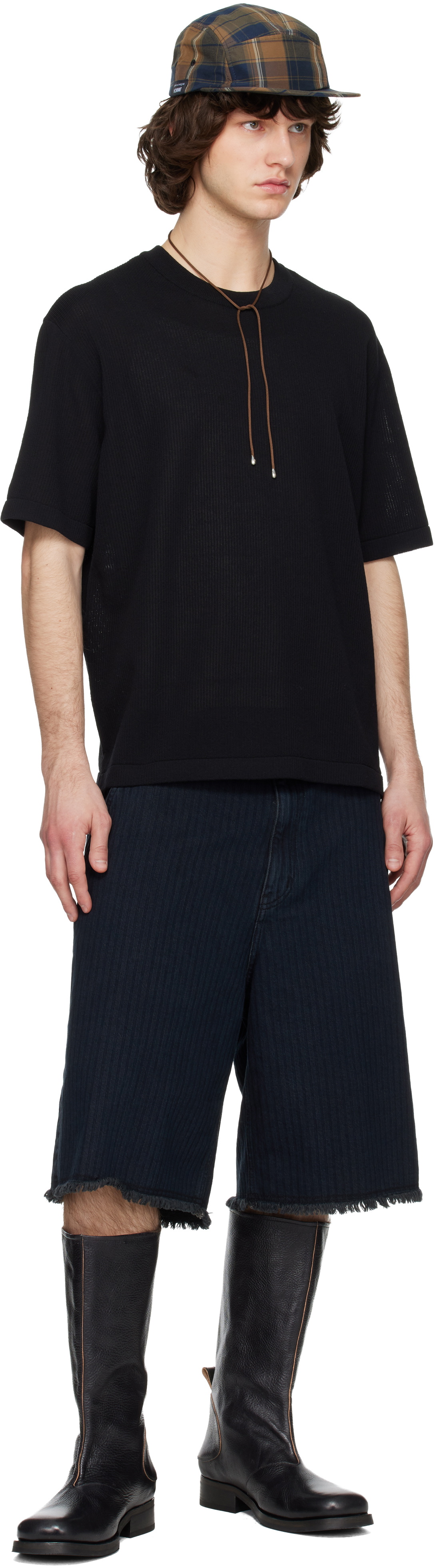 Solid Homme Black Knit T-shirt