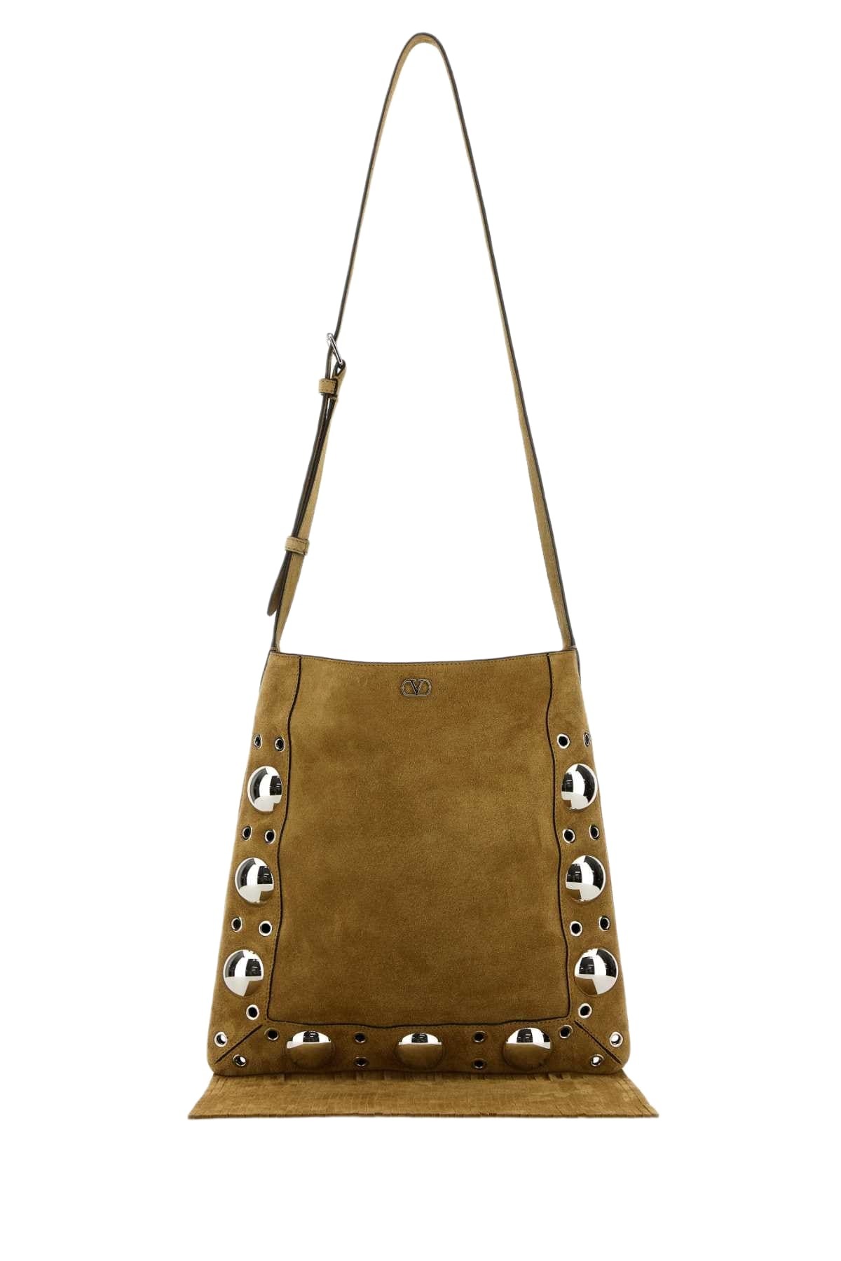 Valentino Garavani Women Brown Suede Nellcã´Te Shopping Bag main image 1