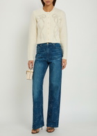 Loveshackfancy Leocadia Embellished Wool-blend Cardigan Ivory