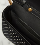 Balmain B-Buzz Mini studded velvet crossbody bag