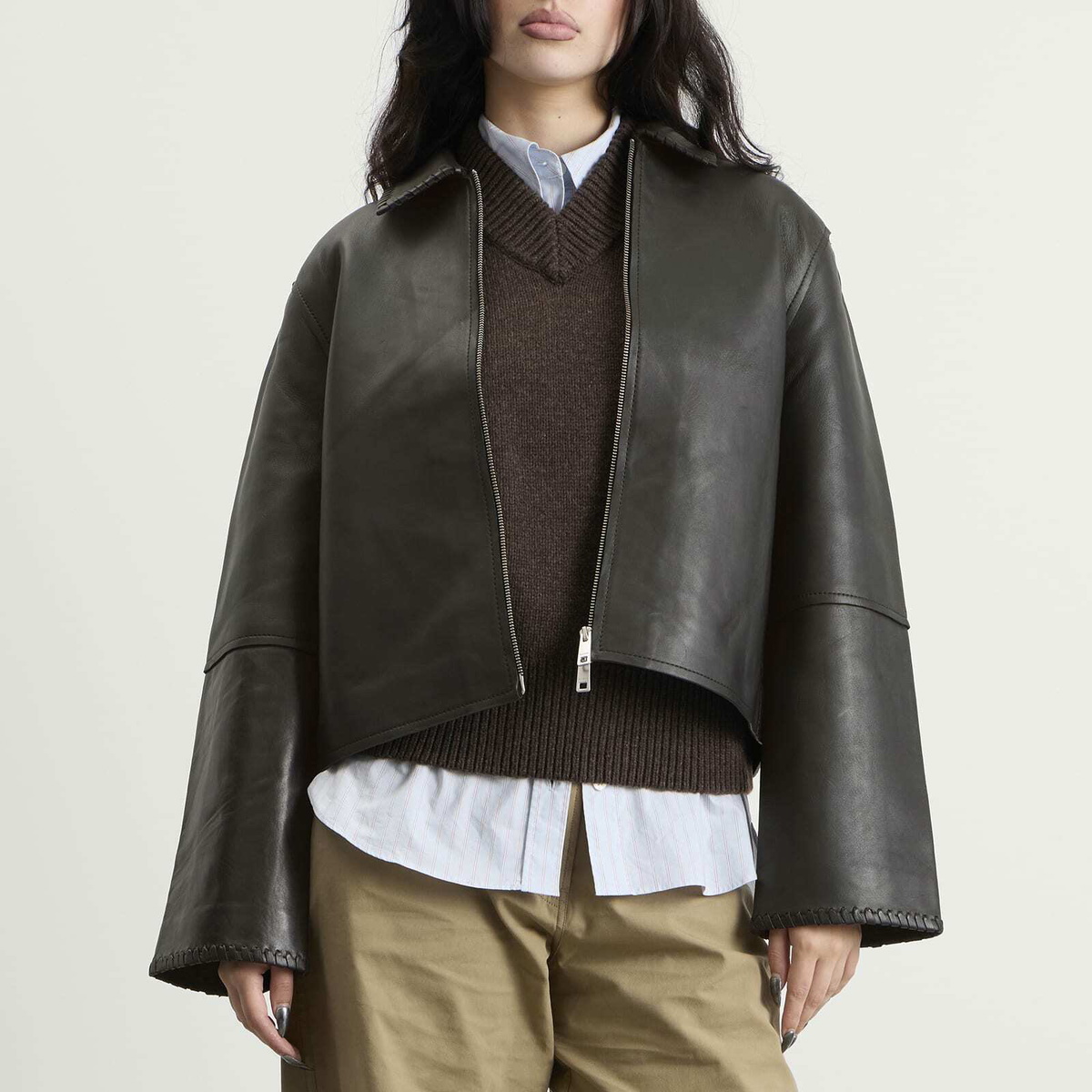 Samsøe Samsøe Women's Salylo Leather Jacket in Black