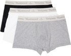 Vivienne Westwood Three-Pack Multicolor Logo Boxers