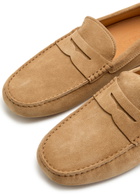 Tods Gommino Suede Loafers Beige