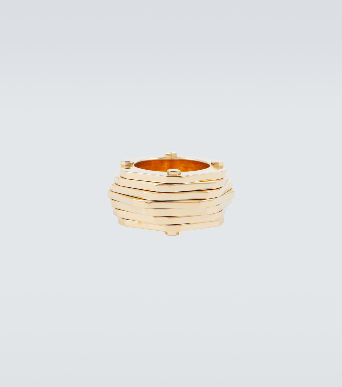 Bottega Veneta - Layers gold-plated sterling silver ring