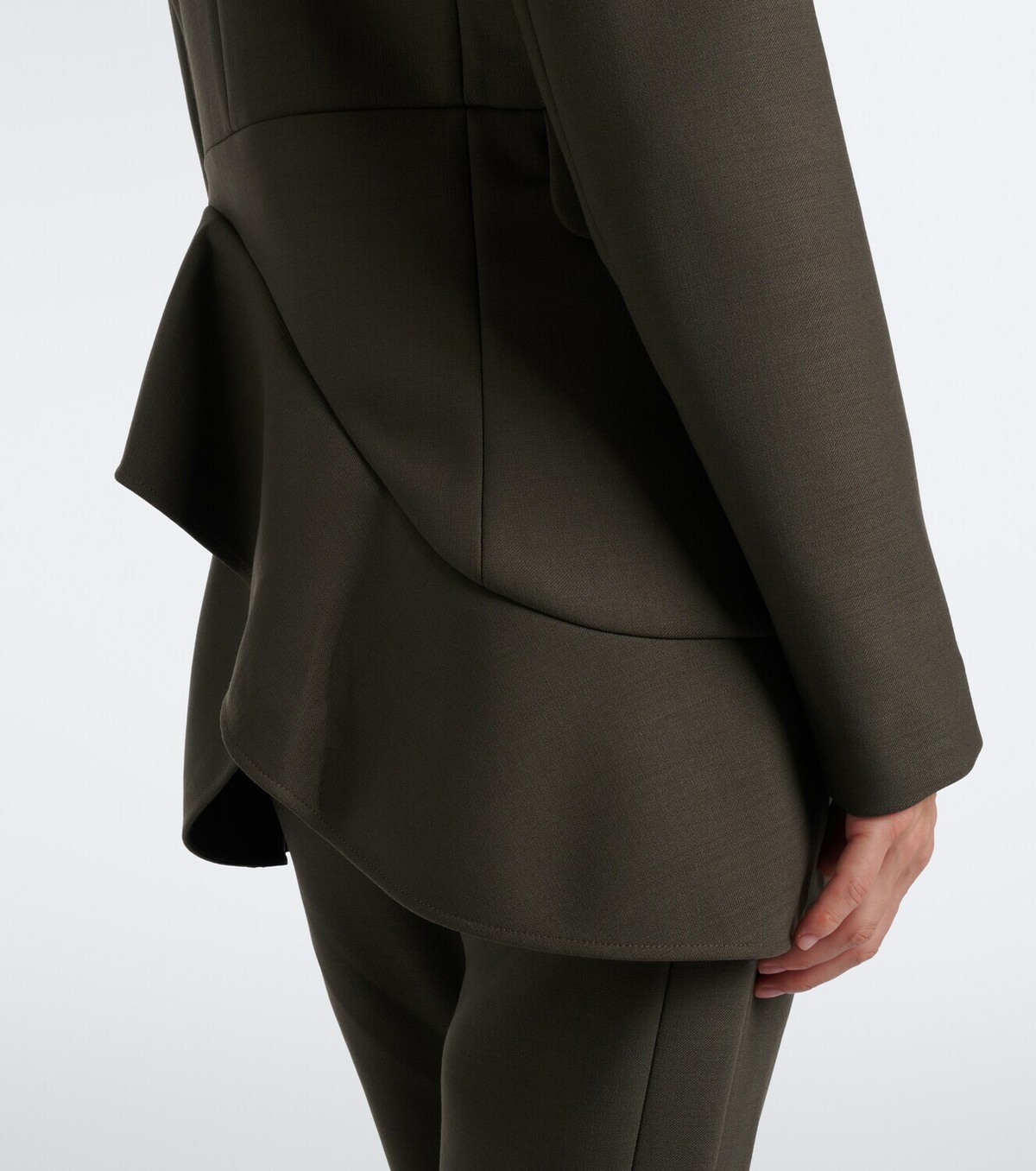 Proenza Schouler Maera ruffled wool-blend blazer