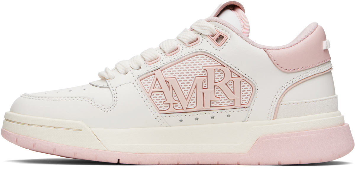 AMIRI Pink & White Classic Low Sneakers