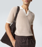 Orlebar Brown Horton crochet cotton polo sweater