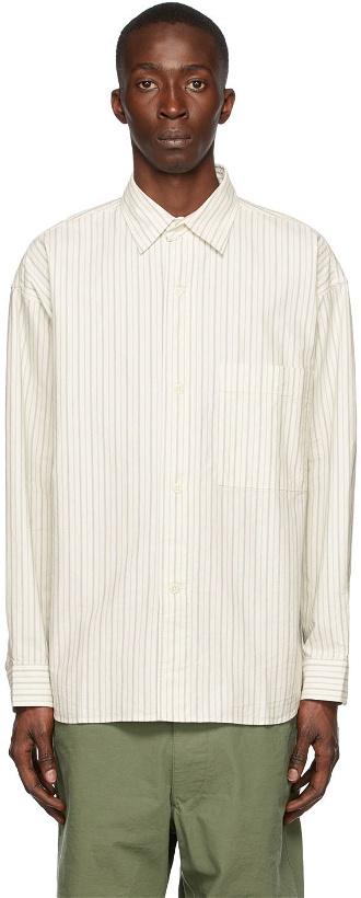 Photo: MHL by Margaret Howell Off-White Striped Shirt