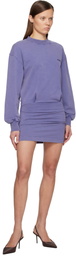 The Attico Purple Light American Fleece Minidress