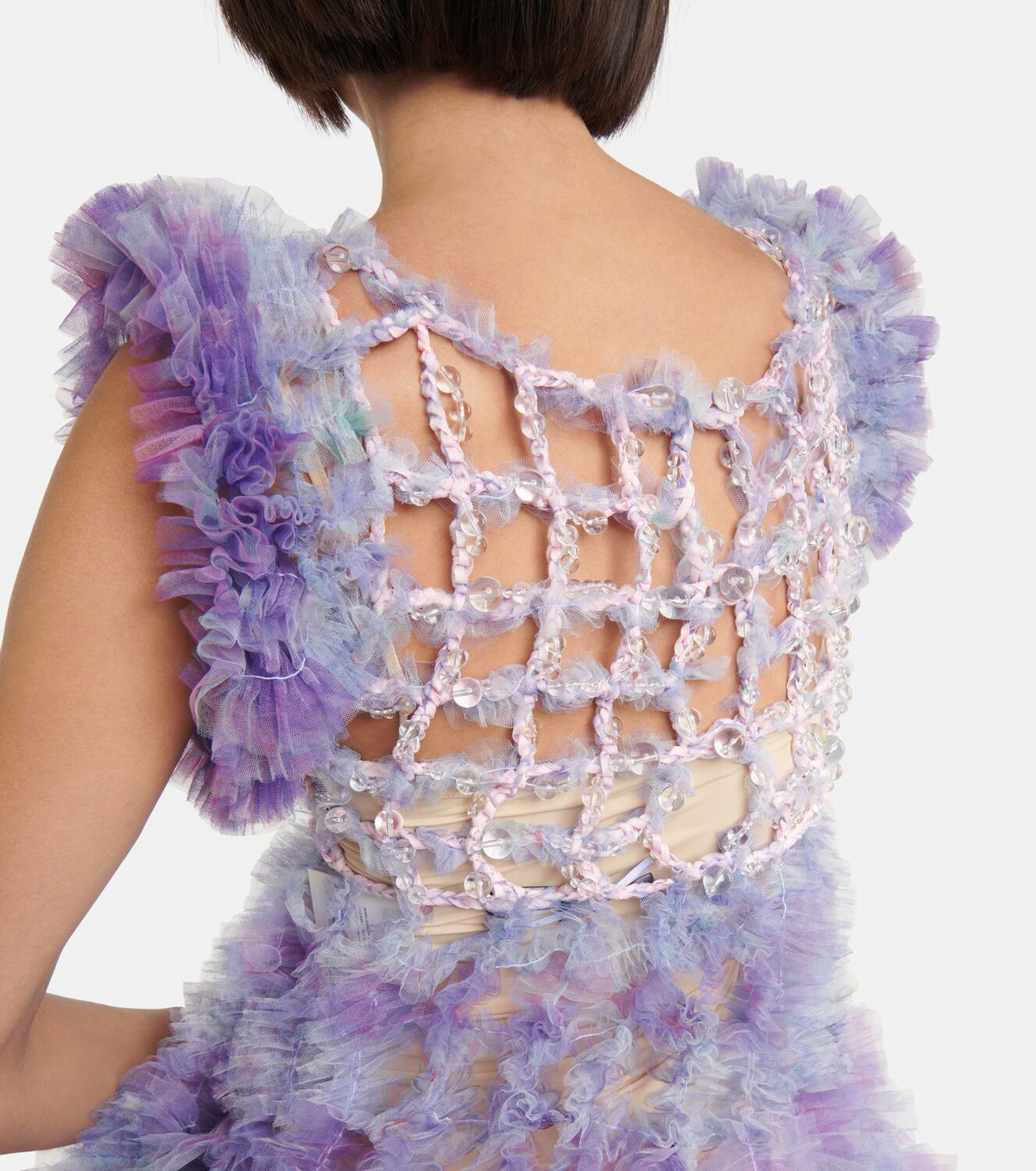 Susan Fang Gathered tulle minidress