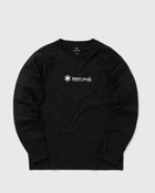 Snow Peak Soft Cotton Logo Long Sleeve T Shirt Black - Mens - Longsleeves