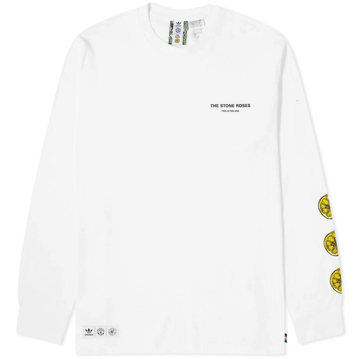 Photo: Adidas Men's x MUFC x The Stone Roses Long Sleeve T-Shirt in White