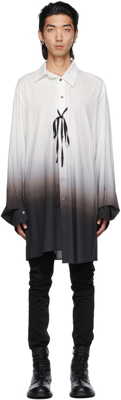 Photo: Ann Demeulemeester White & Black Degradé Shirt