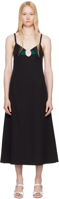 Photo: Sandy Liang Black Pilton Midi Dress
