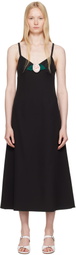Sandy Liang Black Pilton Midi Dress