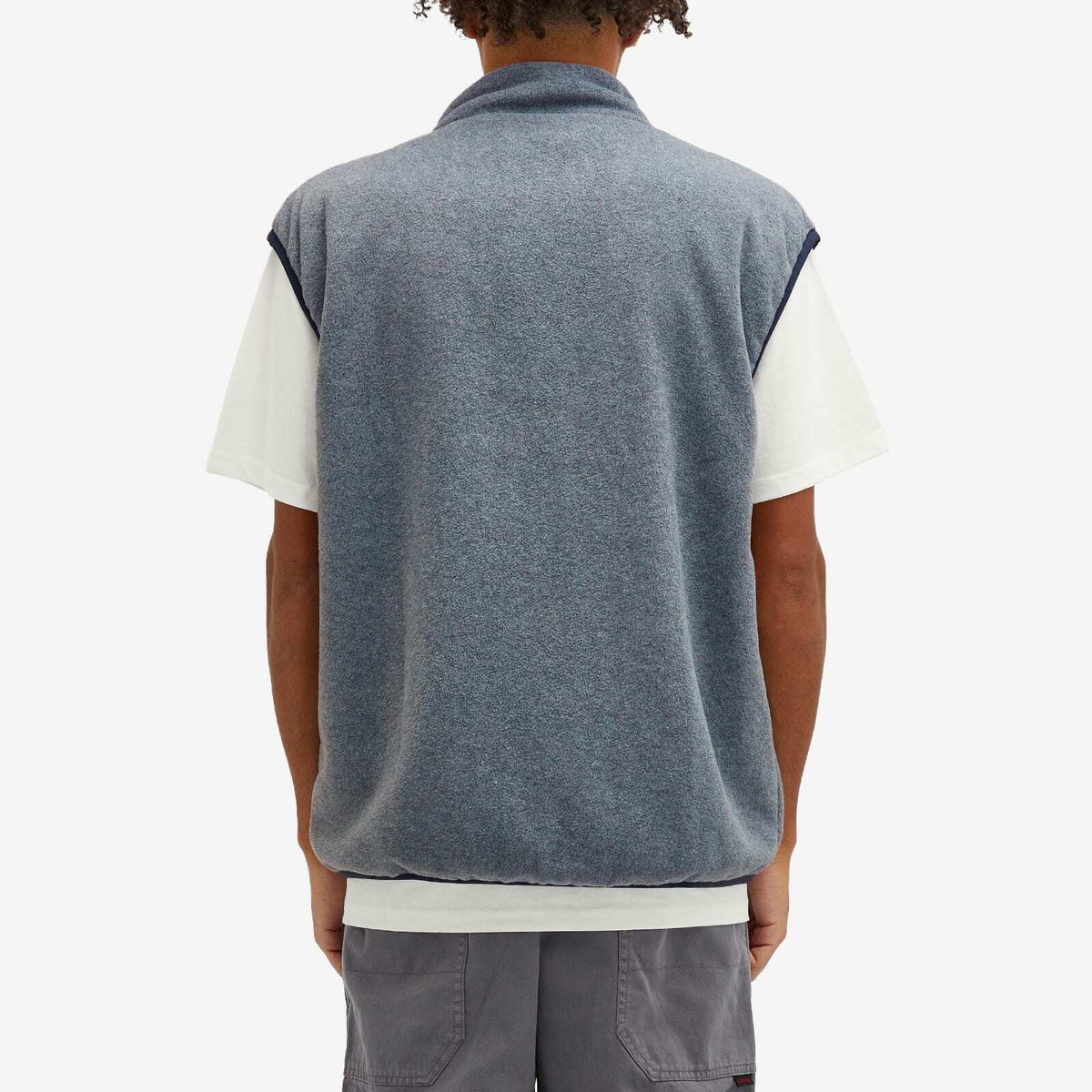 Gramicci Men's Reversible Fleece Vest in Heather Charcoal