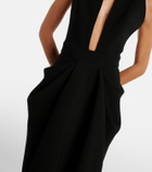 Givenchy Draped wool-blend crêpe gown