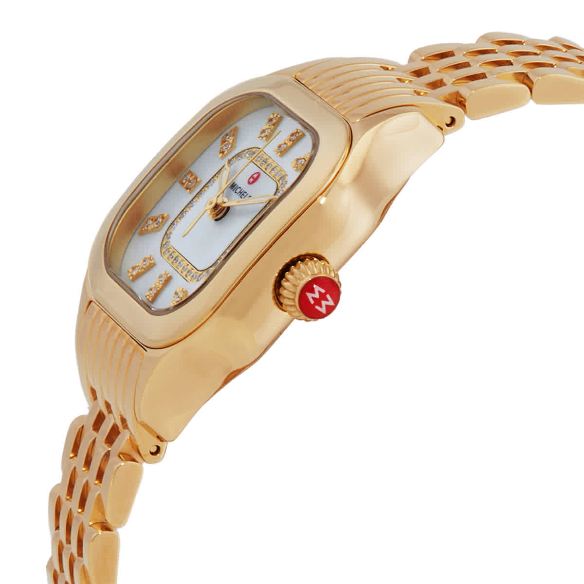 Michele Meggie Quartz Diamond White Mother of Pearl Dial Ladies Watch MWW33B000010