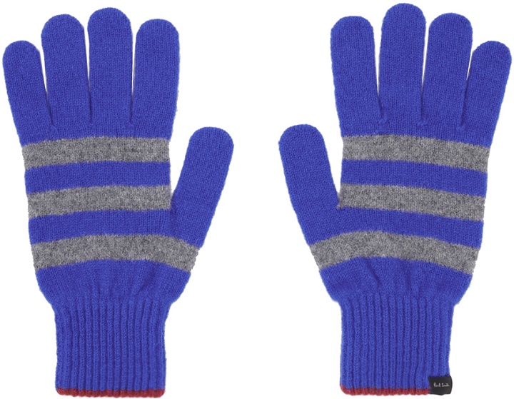 Photo: Paul Smith Blue Twisted Gloves
