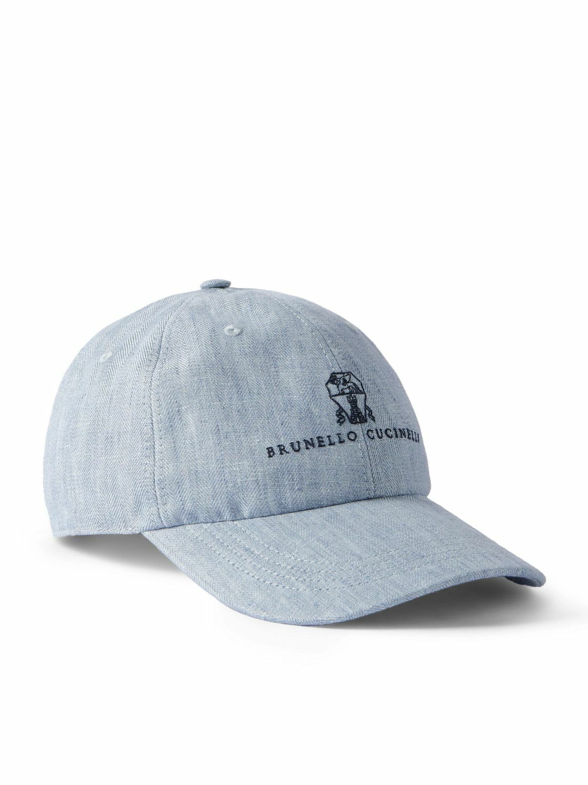 Brunello Cucinelli - Logo-Embroidered Leather-Trimmed  display picture 1