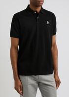 Sandbanks Logo Piqué Cotton Polo Shirt Black