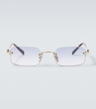 Miu Miu Logo rectangular sunglasses