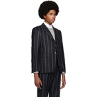 Thom Browne Navy Stripe Classic Sport Coat