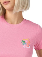 MC2 Saint Barth Woman Ribbed T-shirt With Après Beach Embroidery