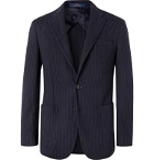 Polo Ralph Lauren - Navy Slim-Fit Unstructured Pinstriped Jersey Blazer - Blue