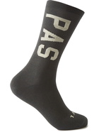 Pas Normal Studios - TKO Logo-Intarsia Piqué Socks - Gray