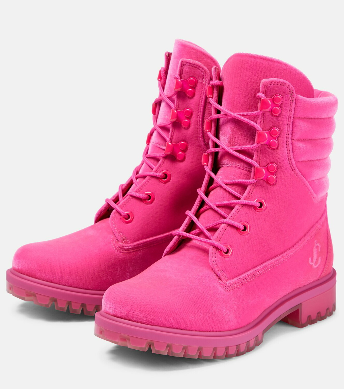ロングブーツ JIMMY CHOO JC X TIMBERLAND HRMESS LACE UP BOOTS Jimmy Choo x Timberland: Inside the Exclusive Collaboration