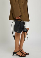 Givenchy Nano Floral Bag-charm Leather Bucket bag - Black - One Size
