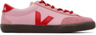 VEJA Pink Volley Leather Sneakers