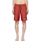 Givenchy Red Logo Swim Shorts