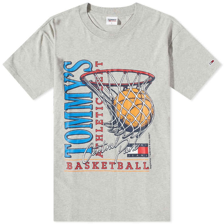 Photo: Tommy Jeans Men's Basketball Vintage T-Shirt in Grey