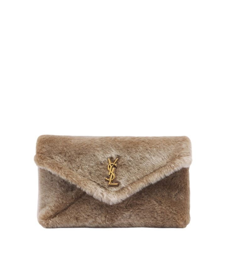 Photo: Saint Laurent Cassandre Large shearling clutch