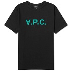 A.P.C. Men's VPC Logo T-Shirt in Black/Green