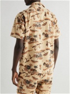 THE REAL MCCOY'S - Camp-Collar Printed Cotton-Twill Shirt - Neutrals