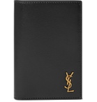 SAINT LAURENT - Logo-Appliquéd Leather Billfold Wallet - Black
