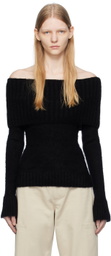 Elleme Black Off Shoulder Sweater