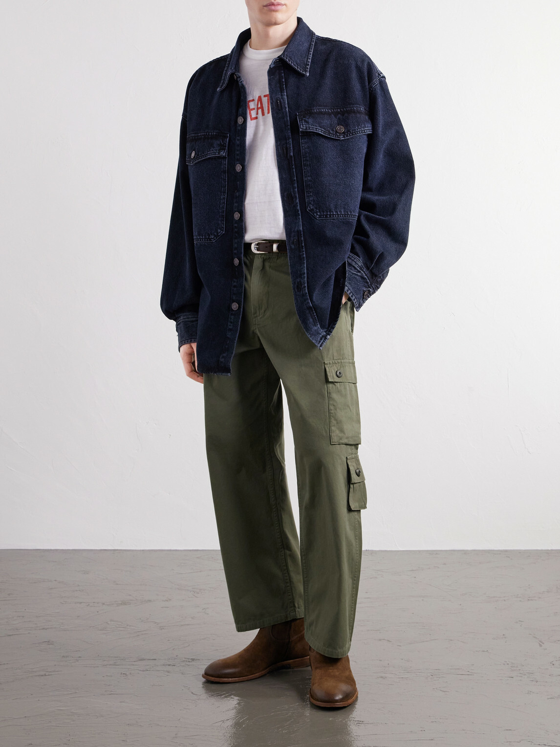 Human Made - Straight-Leg Logo-Appliquéd Cotton Cargo Trousers - Green