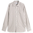 Palmes Men's Cotton Merino Shirt in White/Brown