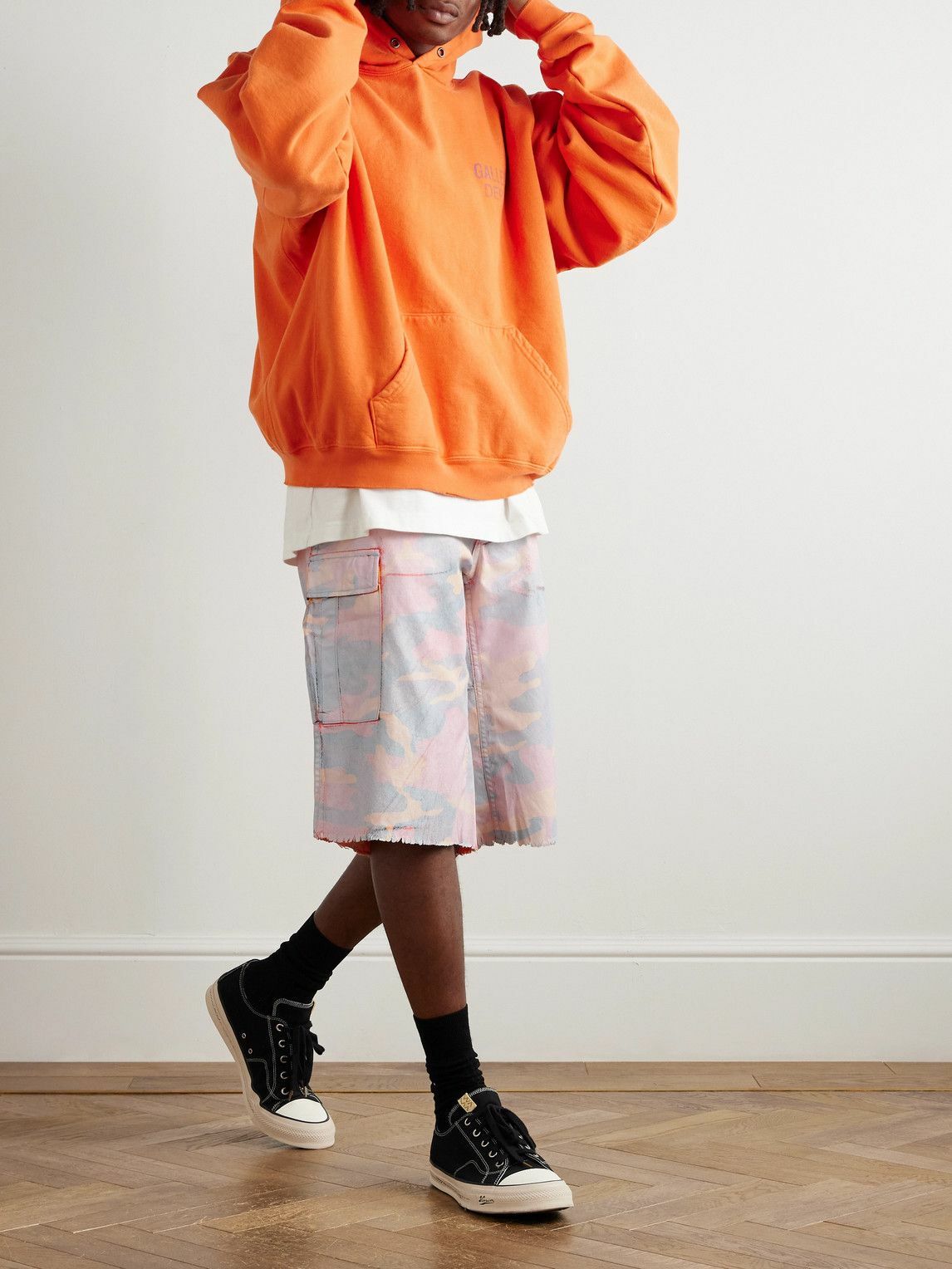 Gallery Dept. - Straight-Leg Camouflage-Print Cotton-Twill Cargo Shorts - Pink