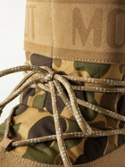 Moncler Genius - 8 Moncler Palm Angels Moon Boot Shedir Fleece-Lined Camouflage-Print Canvas and Suede Snow Boots - Brown