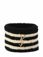 SAINT LAURENT - Set Of 2 Logo Terrycloth Wristbands