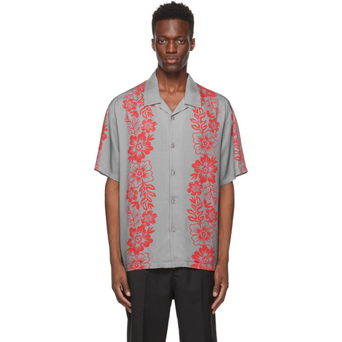 Photo: Stussy Grey Floral Pattern Shirt